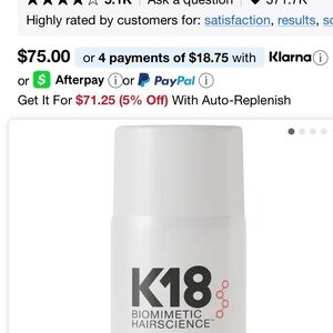 K18 Biomimetic Hairscience White Hair Mask